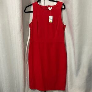 J. Crew Classic Red Midi Dress